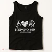 Peace Love Unity Orange Anti Bullying Unity Day Kids Tank Top thumb 2