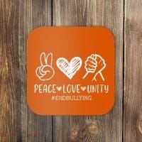 Peace Love Unity Orange Anti Bullying Unity Day Kids Coaster thumb 0