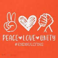 Peace Love Unity Orange Anti Bullying Unity Day Kids Kids Hoodie thumb 2