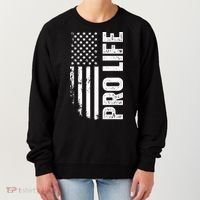Pro Life Us Flag Women's Sweatshirt thumb 0