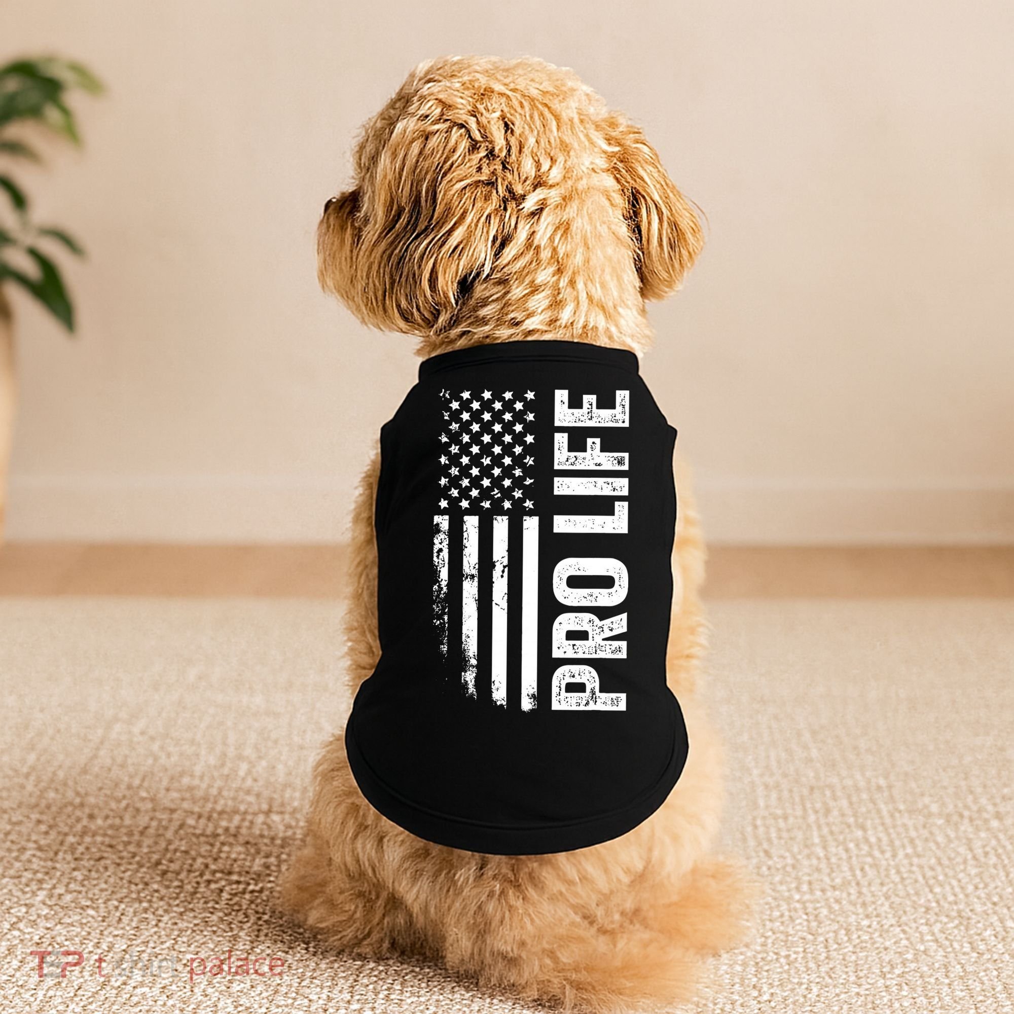 Pro Life Us Flag Doggie Tank