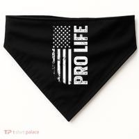 Pro Life Us Flag USA-Made Doggie Bandana thumb 0