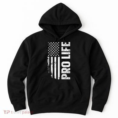 Pro Life Us Flag Hoodie