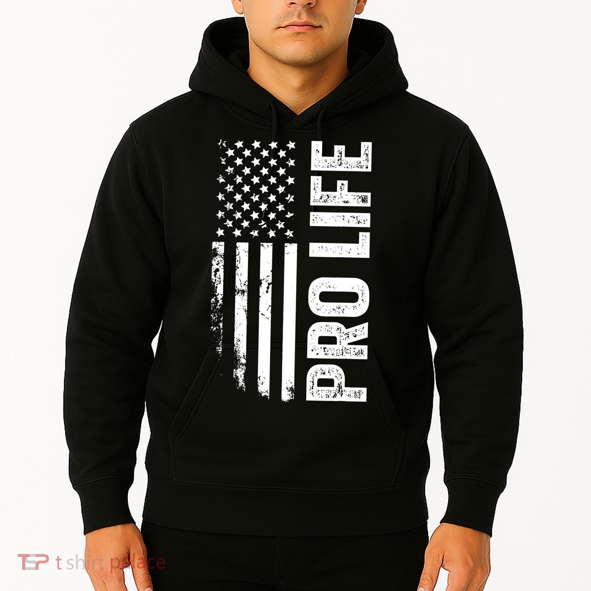 Pro Life Us Flag Hoodie