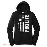 Pro Life Us Flag Women's Hoodie thumb 0