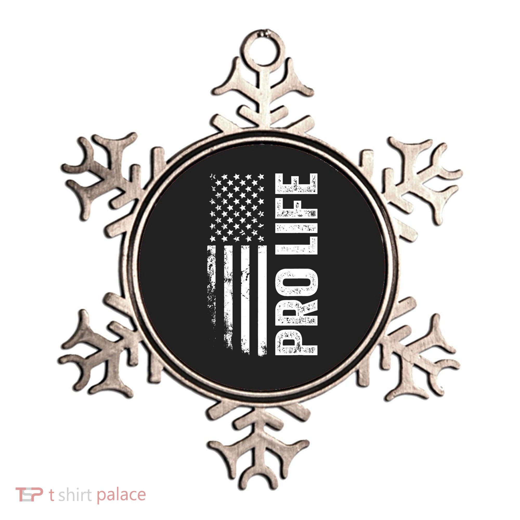 Pro Life Us Flag Ornament
