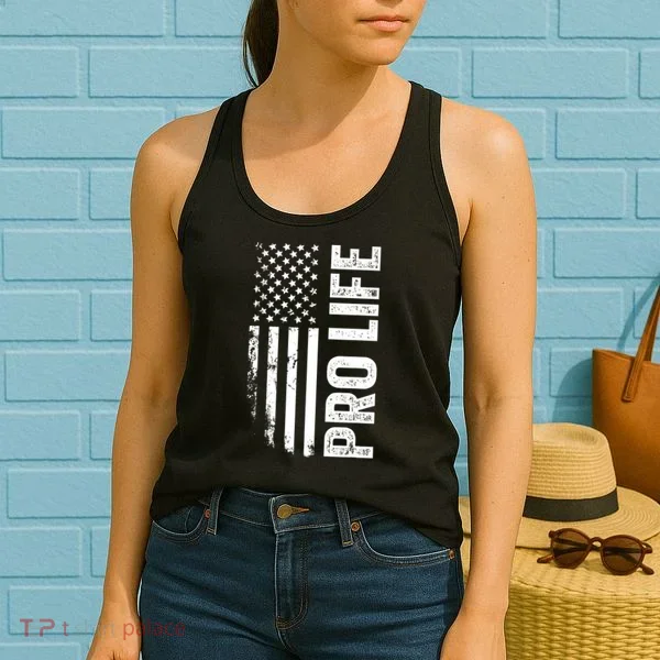 Pro Life Us Flag Women's Tank Top