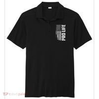 Pro Life Us Flag Sport-Tek Posi-UV Pro Polo thumb 0