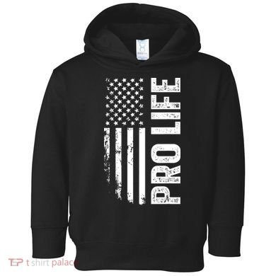 Pro Life Us Flag Toddler Hoodie