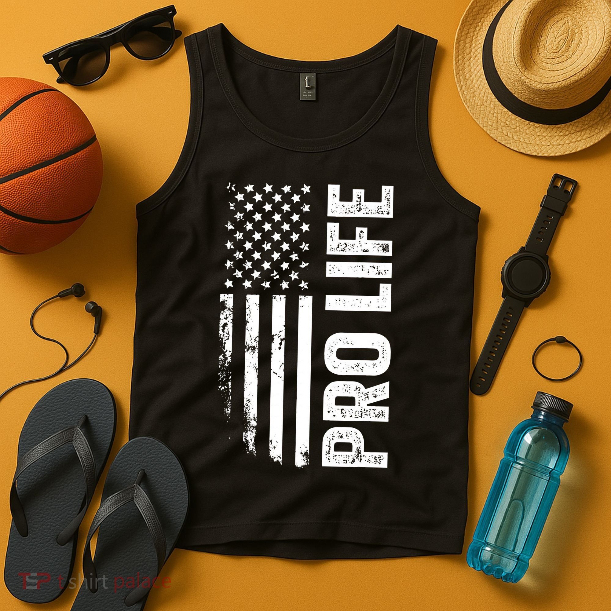 Pro Life Us Flag Tank Top