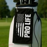Pro Life Us Flag Golf Towel thumb 2