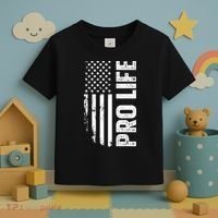 Pro Life Us Flag Toddler T-Shirt thumb 3