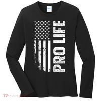 Pro Life Us Flag Women's Long Sleeve Shirt thumb 0