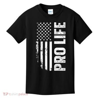 Pro Life Us Flag Kids T-Shirt