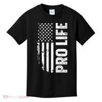 Pro Life Us Flag Kids T-Shirt thumb 0