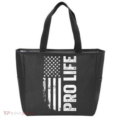 Pro Life Us Flag Tote Bag