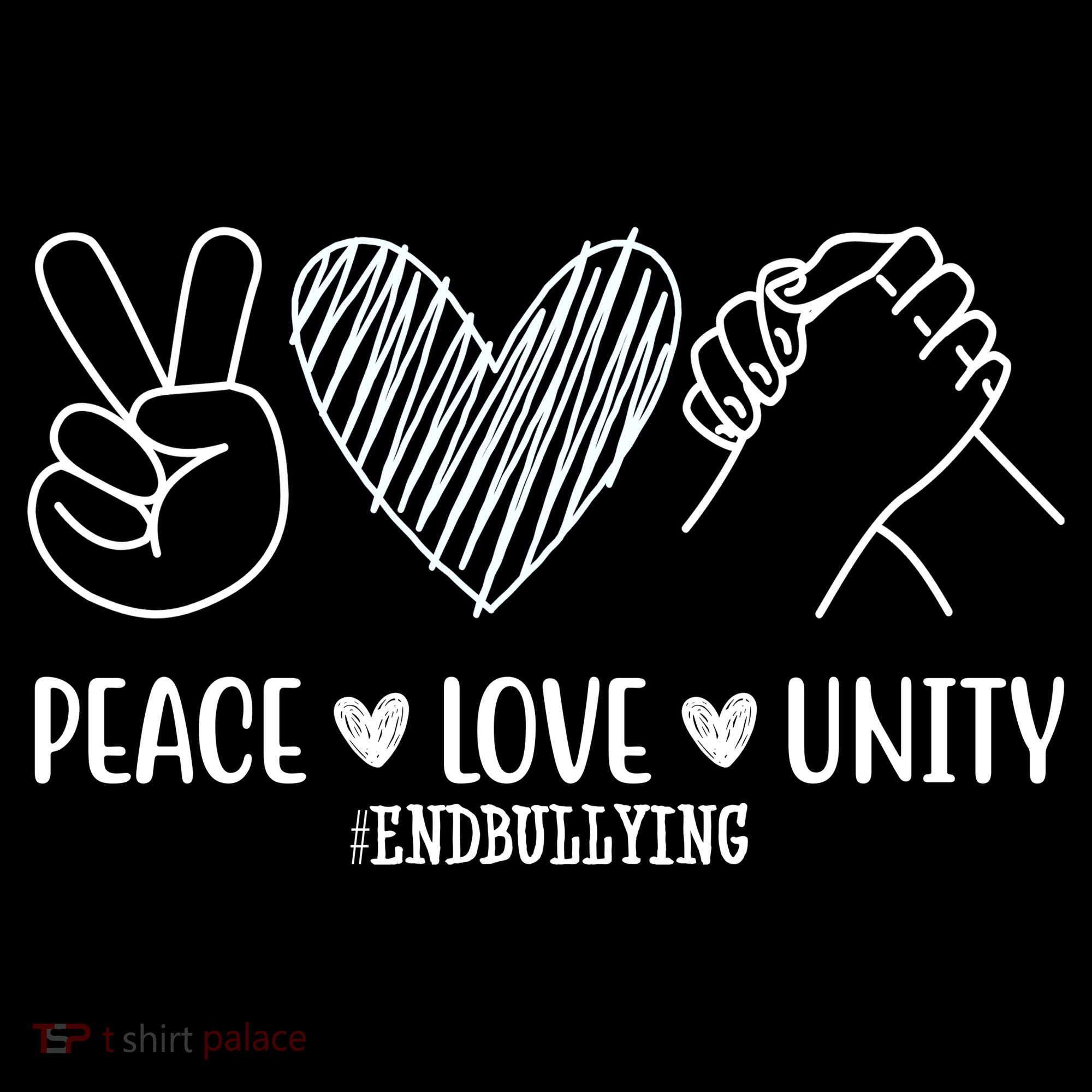 Peace Love Unity End Bullying Awareness USA-Made Doggie Bandana