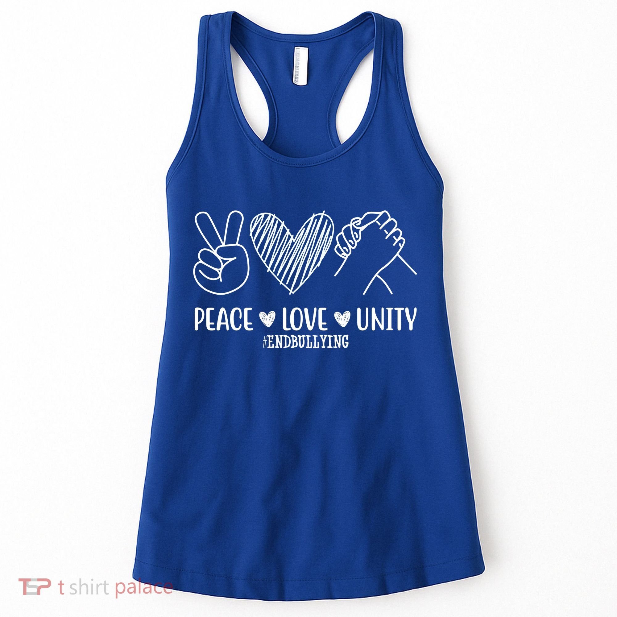 Peace Love Unity End Bullying Awareness Women's Tank Top