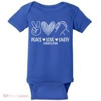 Peace Love Unity End Bullying Awareness Baby Bodysuit thumb 0