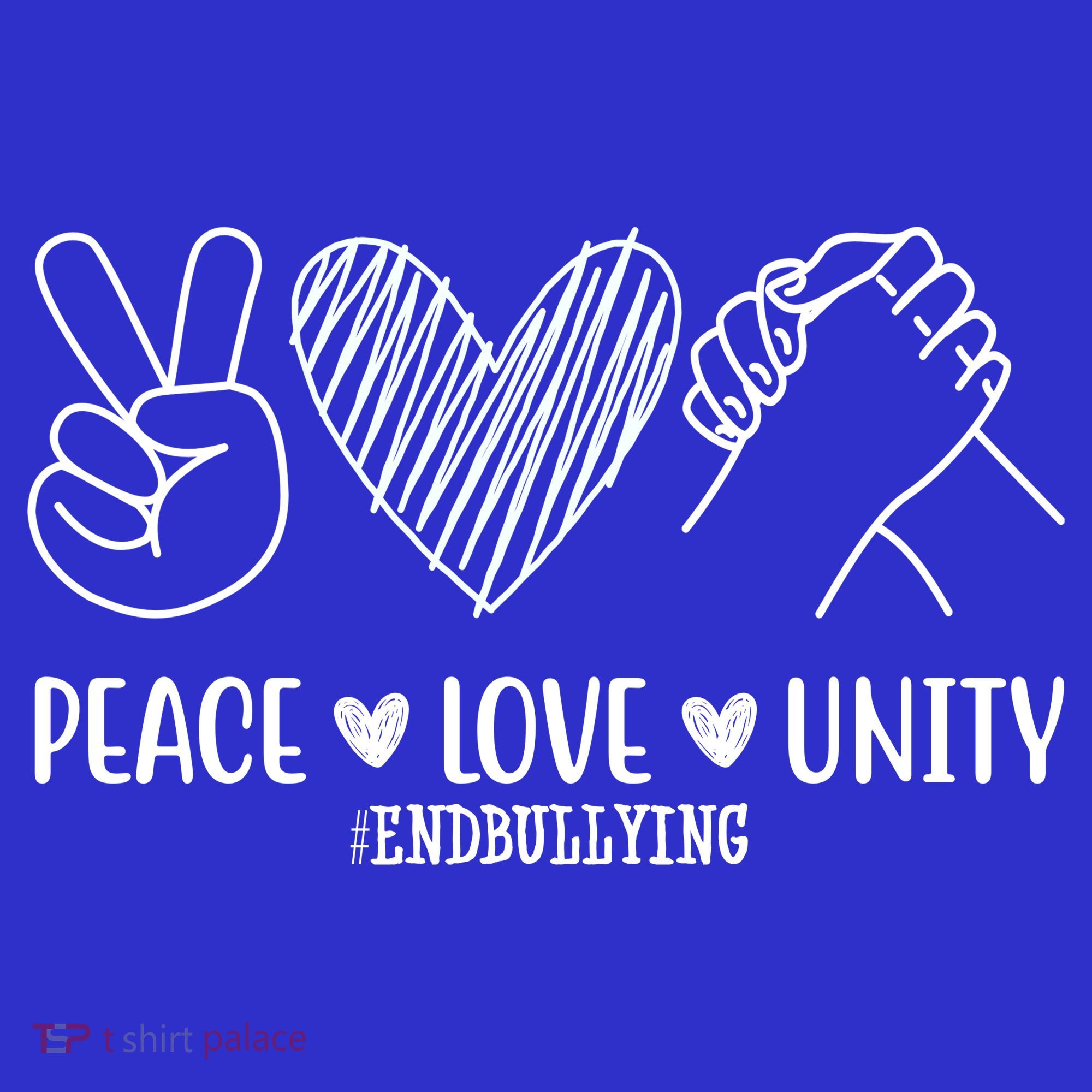 Peace Love Unity End Bullying Awareness Toddler Hoodie