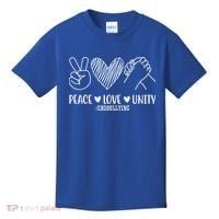 Peace Love Unity End Bullying Awareness Kids T-Shirt thumb 0