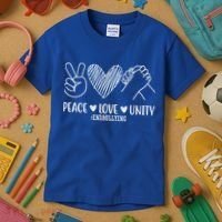 Peace Love Unity End Bullying Awareness Kids T-Shirt thumb 3