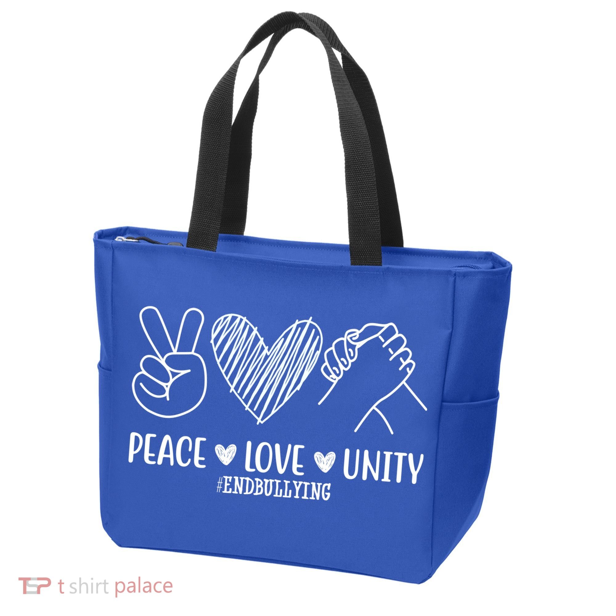 Peace Love Unity End Bullying Awareness Tote Bag