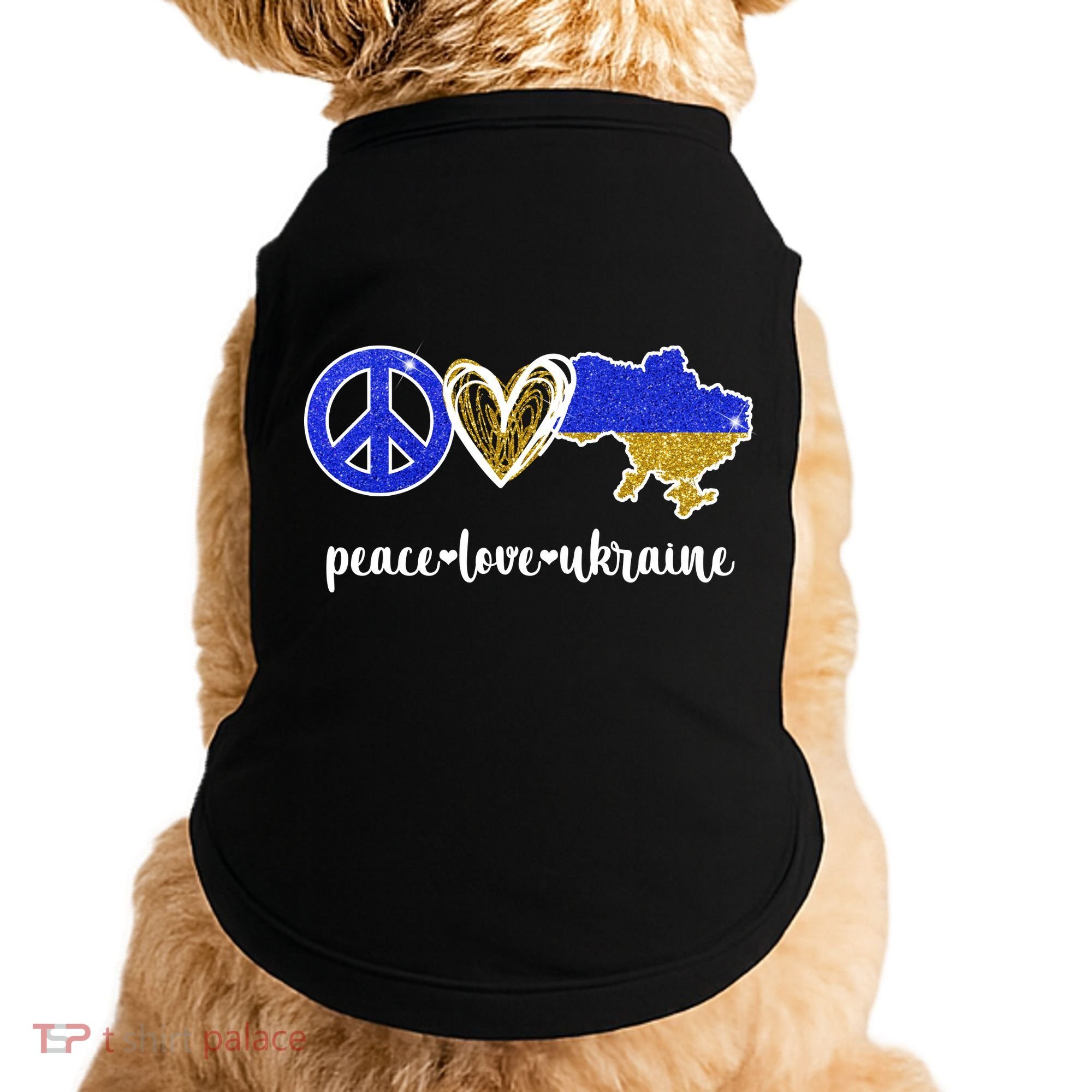 Peace Love Ukraine Doggie Tank
