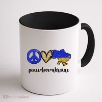 Peace Love Ukraine Coffee Mug thumb 1