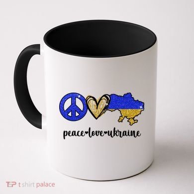 Peace Love Ukraine Coffee Mug