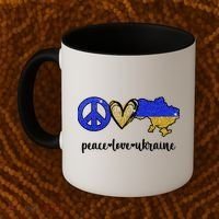 Peace Love Ukraine Coffee Mug thumb 2