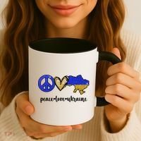 Peace Love Ukraine Coffee Mug thumb 3