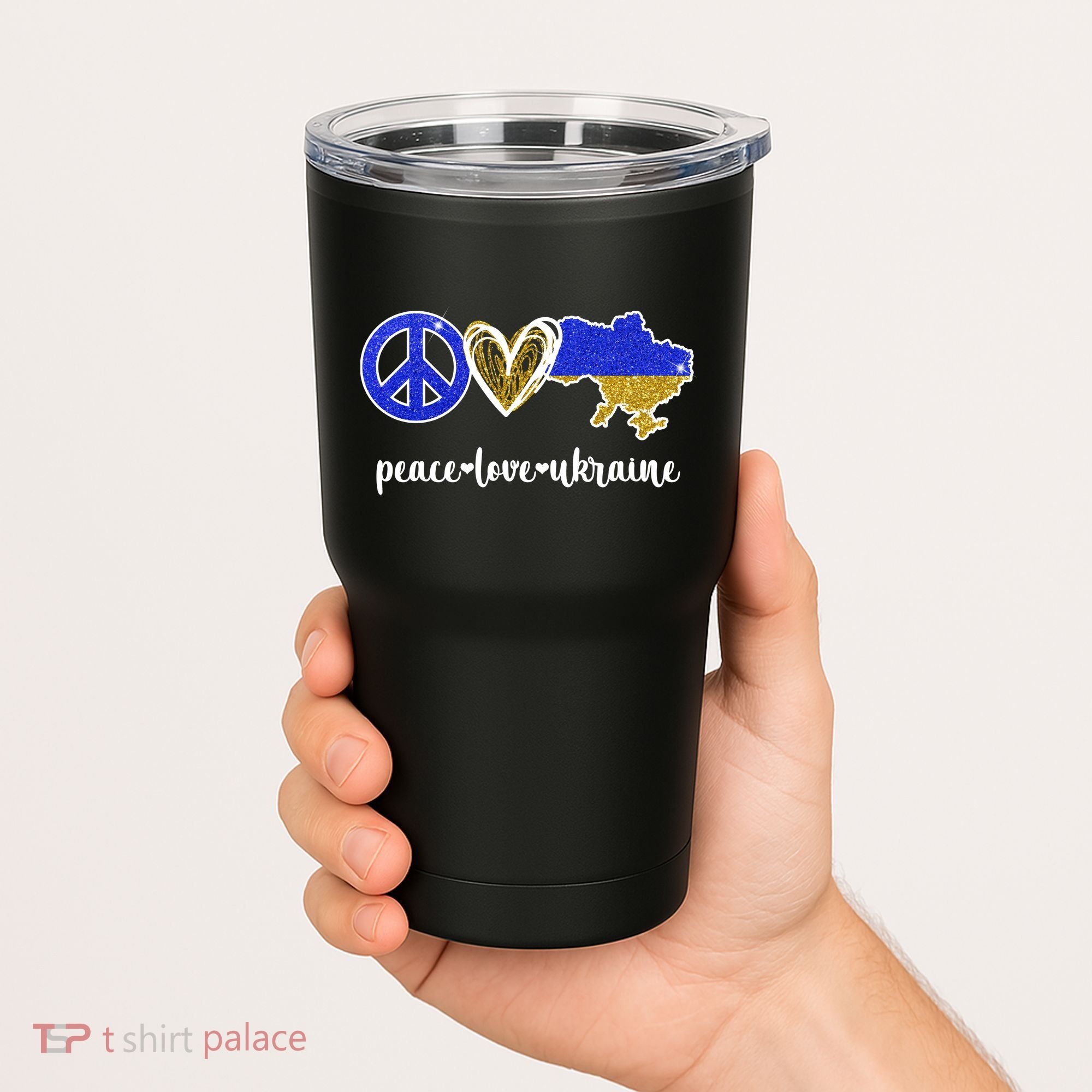 Peace Love Ukraine Tumbler