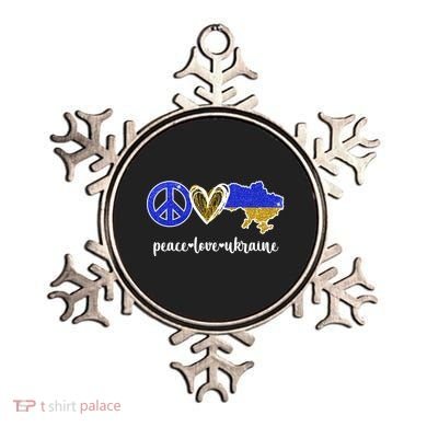 Peace Love Ukraine Ornament