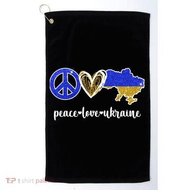 Peace Love Ukraine Golf Towel