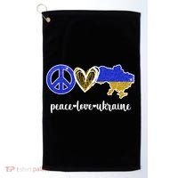 Peace Love Ukraine Golf Towel thumb 0