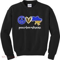 Peace Love Ukraine Kids Sweatshirt thumb 0