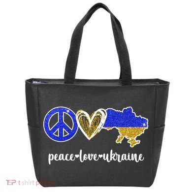 Peace Love Ukraine Tote Bag