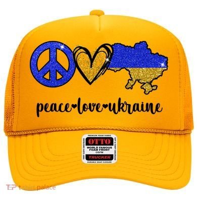 Peace Love Ukraine Hat
