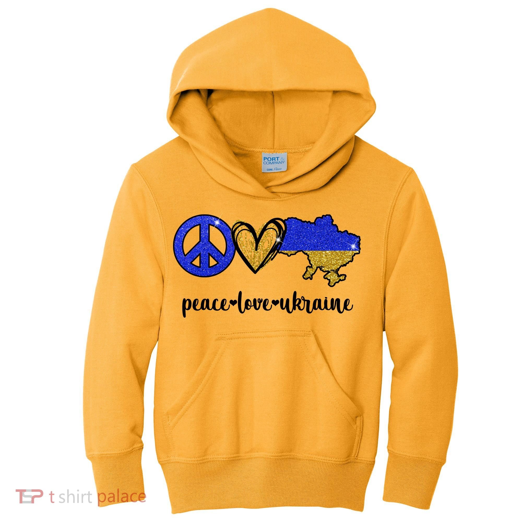 Peace Love Ukraine Kids Hoodie