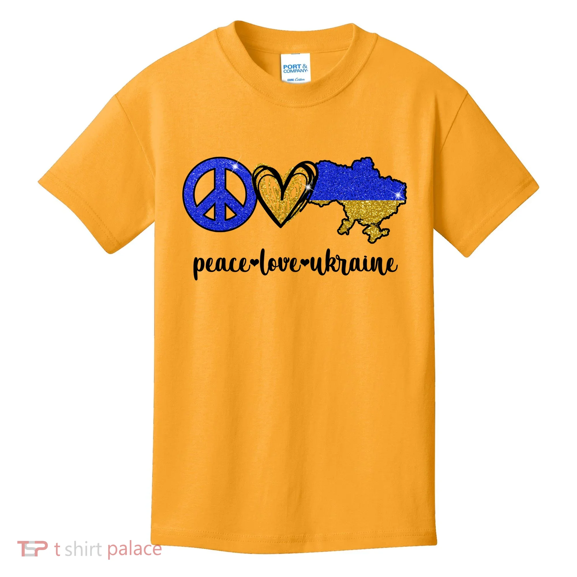 Peace Love Ukraine Kids T-Shirt
