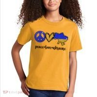 Peace Love Ukraine Kids T-Shirt thumb 2