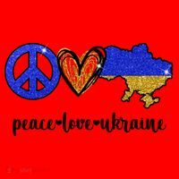 Peace Love Ukraine Santa Hat thumb 1
