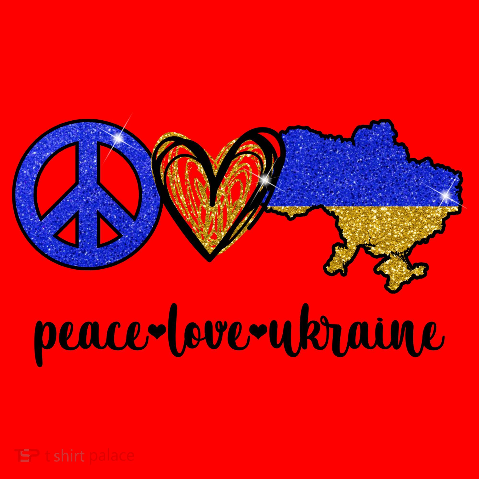 Peace Love Ukraine Santa Hat