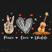 Peace Love Ukulele Hawaiian Ukelele Uke Guitar Players Ornament thumb 1