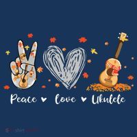 Peace Love Ukulele Hawaiian Ukelele Uke Guitar Players Baby Bodysuit thumb 2