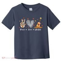 Peace Love Ukulele Hawaiian Ukelele Uke Guitar Players Toddler T-Shirt thumb 0