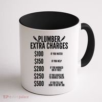 Plumber Extra Charges Coffee Mug thumb 1