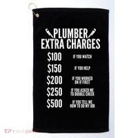 Plumber Extra Charges Golf Towel thumb 0