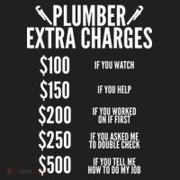 Plumber Extra Charges Golf Towel thumb 3